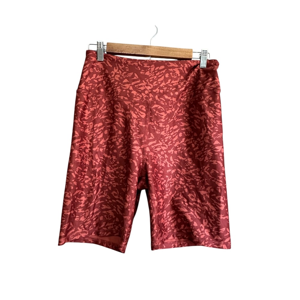 Balance Collection Women's‎ XL Red Print High Waisted Biker Shorts